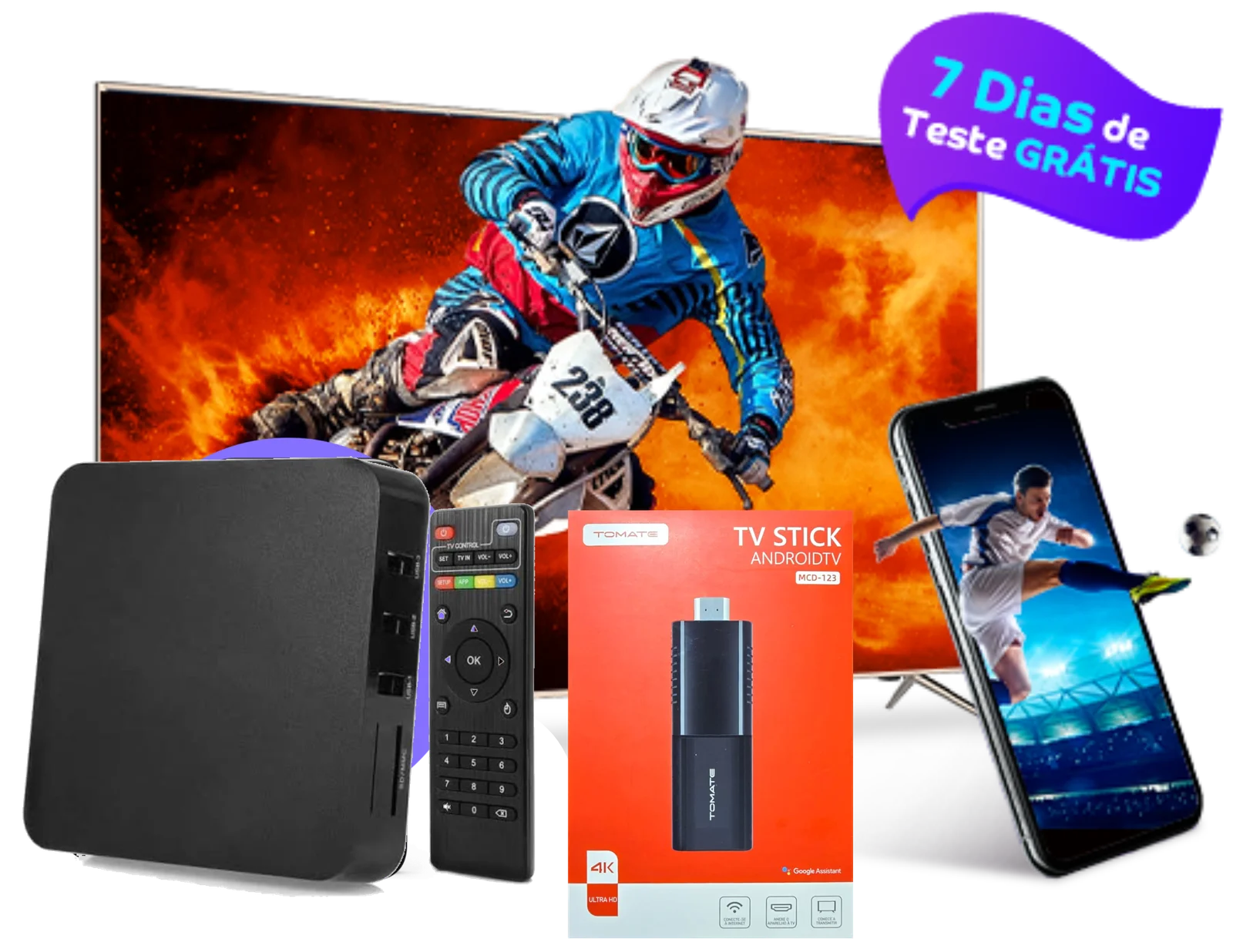 Dispositivos compatíveis — Smart TV, celular, tablet e PC